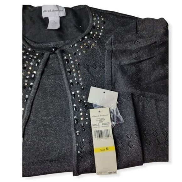 Alfred Dunner Black Layered Sweater Size Medium  - Picture 2 of 7